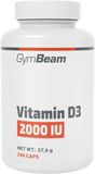 GymBeam Vitamin D3 2000 IU, bez příchuti 240 měkkých tobolek