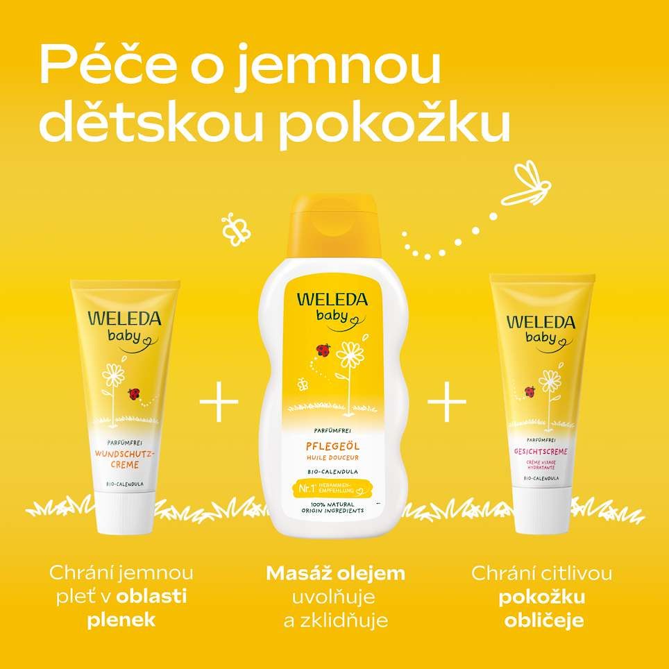 Weleda Měsíčkový kojenecký krém na zadeček 75 ml