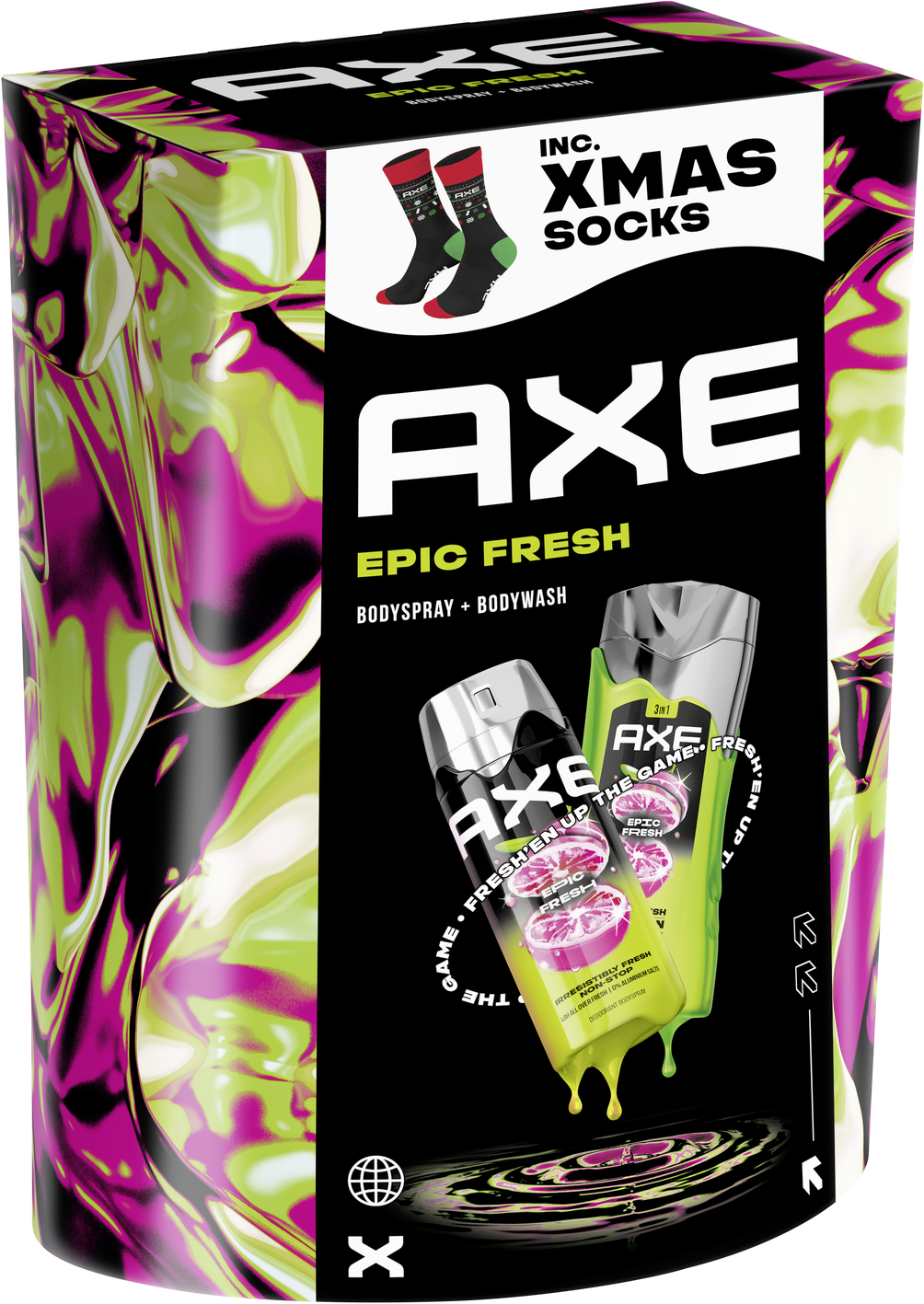 Axe Epic Fresh dárková kazeta s ponožkami