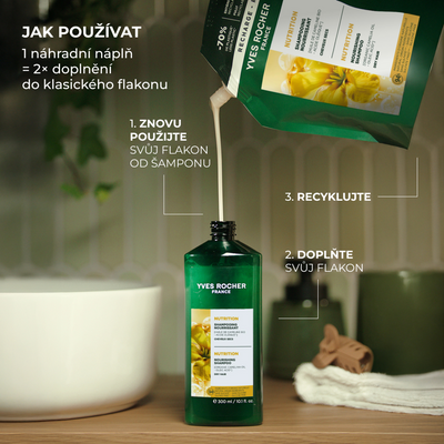 Yves Rocher Haircare Botanical Solutions, Vyživující šampon 600 ml