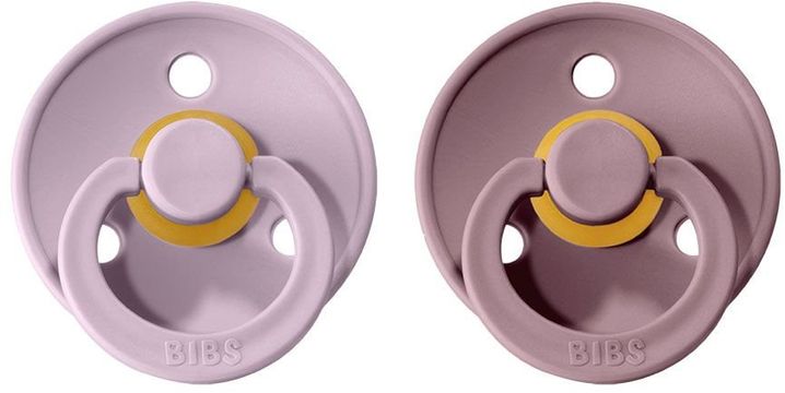 BIBS Colour Dudlíky z přírodního kaučuku - velikost 1, Dusky Lilac/Heather 2 ks
