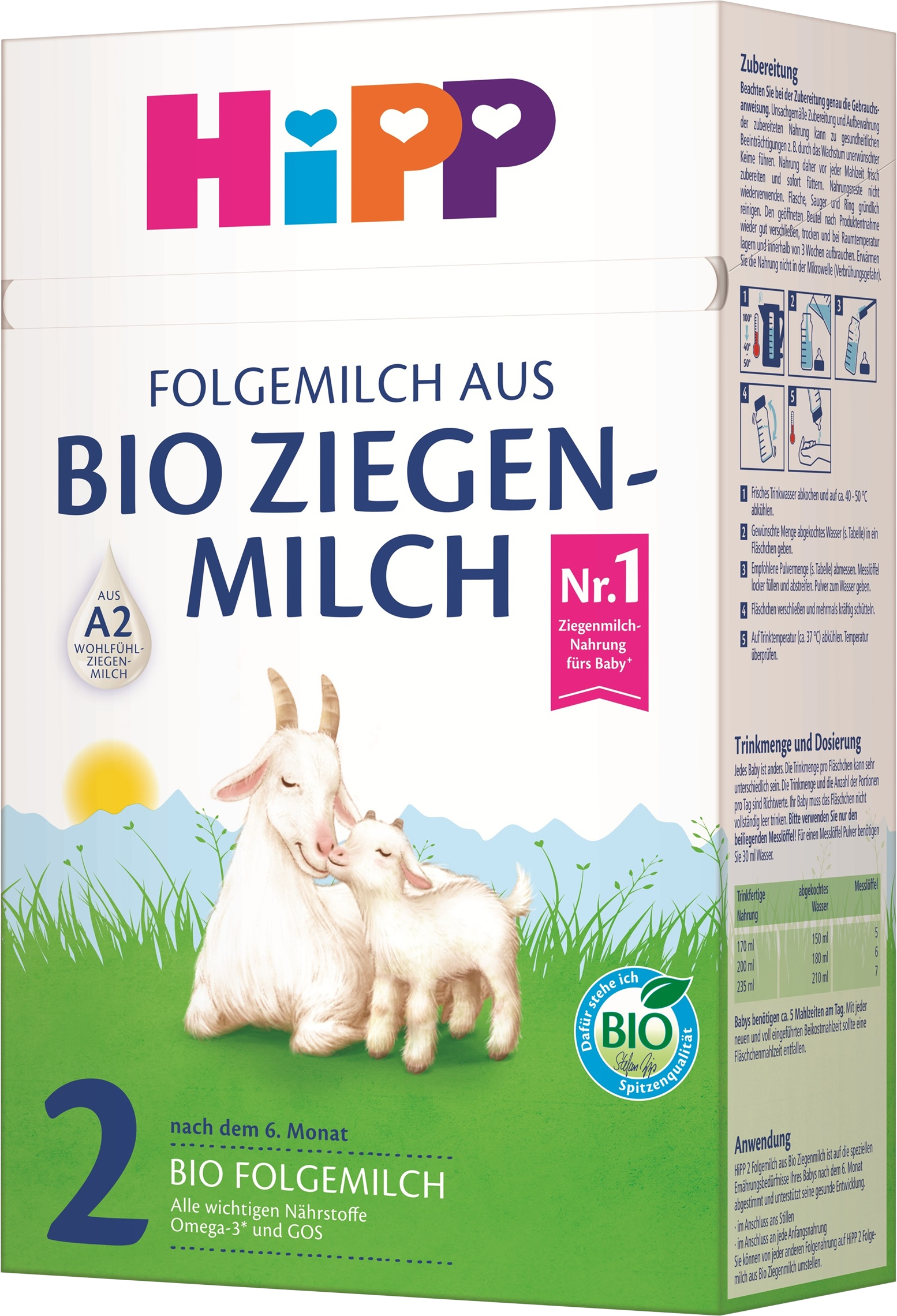 HiPP Mléko 2 BIO kozí 400 g