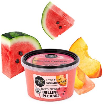 Organic Shop Hydratační tělový peeling Bellini, please! Vodní meloun a broskev 250 ml