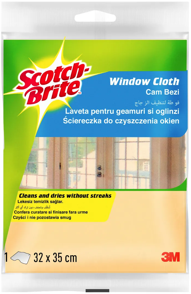 3M Scotch-Brite™ Mikrovláknová utěrka na okna a sklo 32 cm