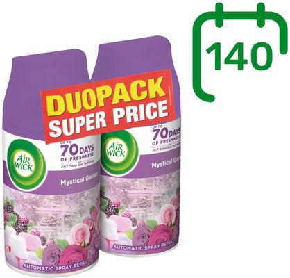 Airwick Náplň do automatického difuzéru Freshmatic DUO Tajemná zahrada 2ks 2 x 250 ml