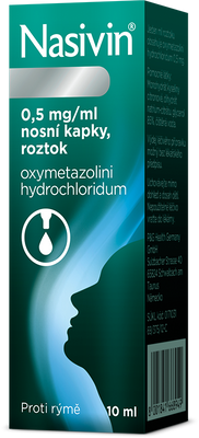 Nasivin ® 0,5 mg/ml nosní kapky, roztok 10 ml