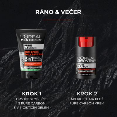 L'Oréal Paris Pure Carbon 3v1 čisticí gel proti nedokonalostem pleti 100 ml
