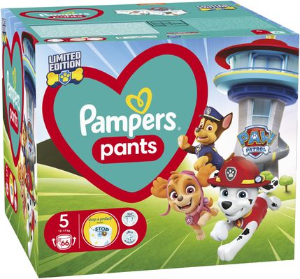 Pampers Active Baby Pants Paw Patrol Kalhotkové plenky vel. 5, 12-17 kg, 66 ks