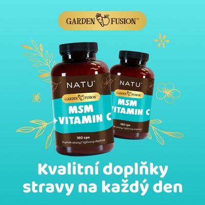 Natu Garden Fusion, MSM 1500 mg s vitaminem C 180 kapslí