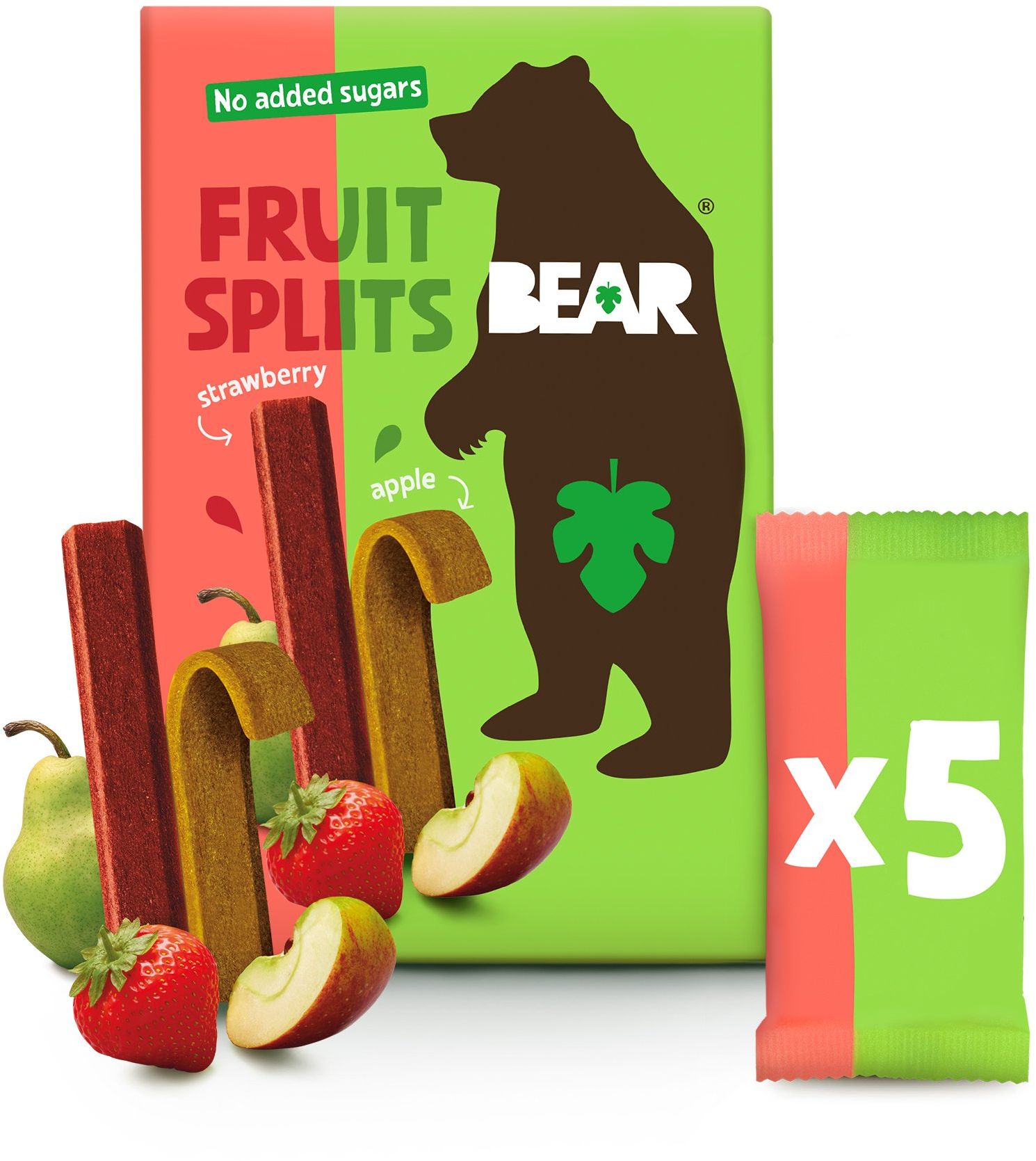 Bear Fruit Splits jahoda a jablko 5 x 20 g