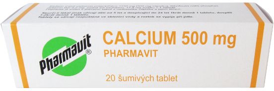 Pharmavit Calcium 500 mg 20 šumivých tablet