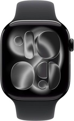 Apple Watch 11 GPS + Cellular 46mm Klavírně černý hliník s černým sportovním řemínkem - S/M