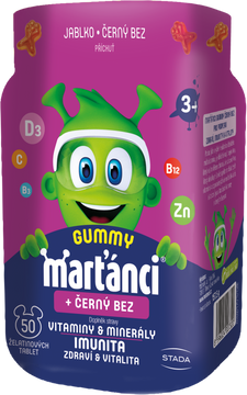 Walmark Marťánci Gummy černý bez 20 mg želatinové tablety 50 ks