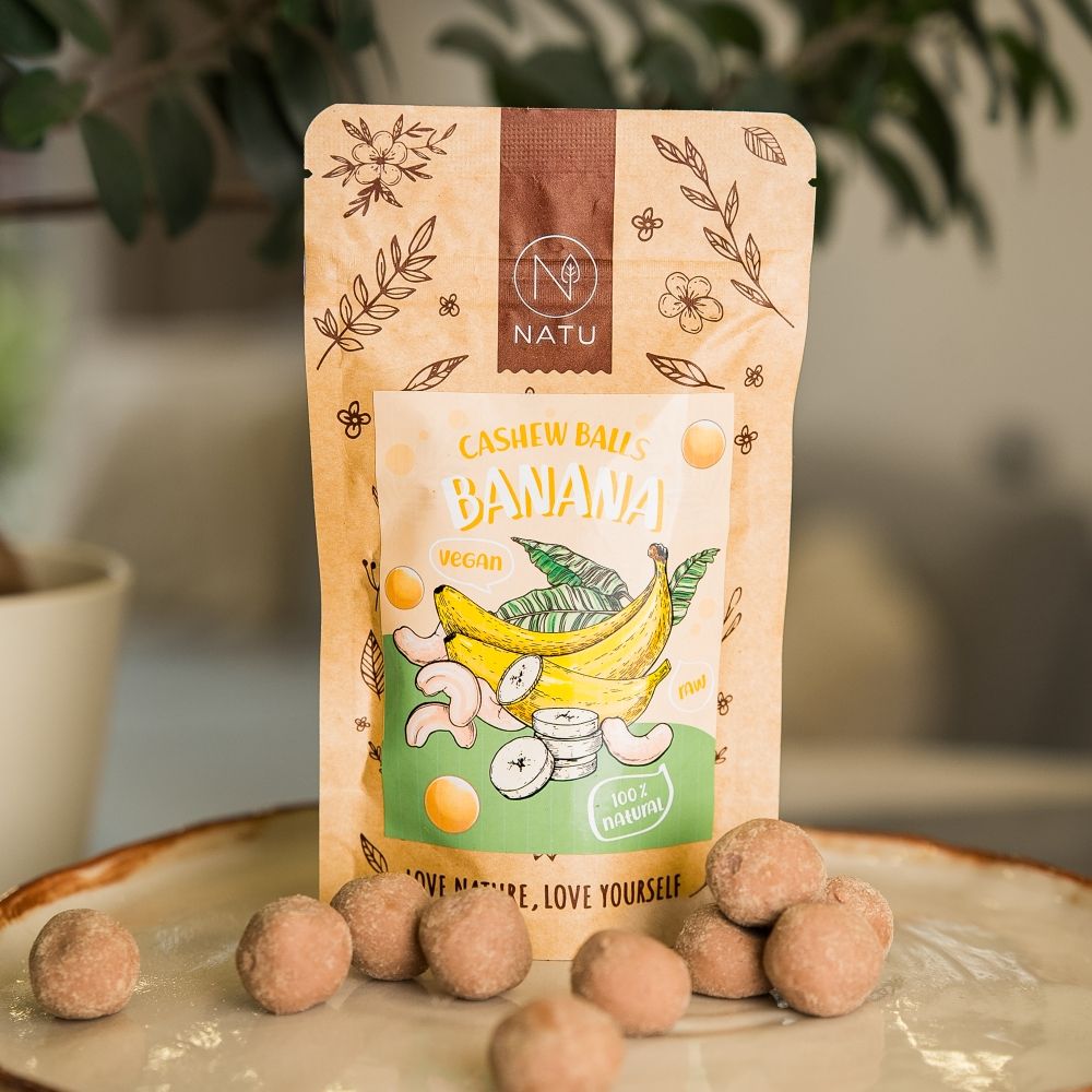 Natu Banánové kuličky s kešu krémem 70 g