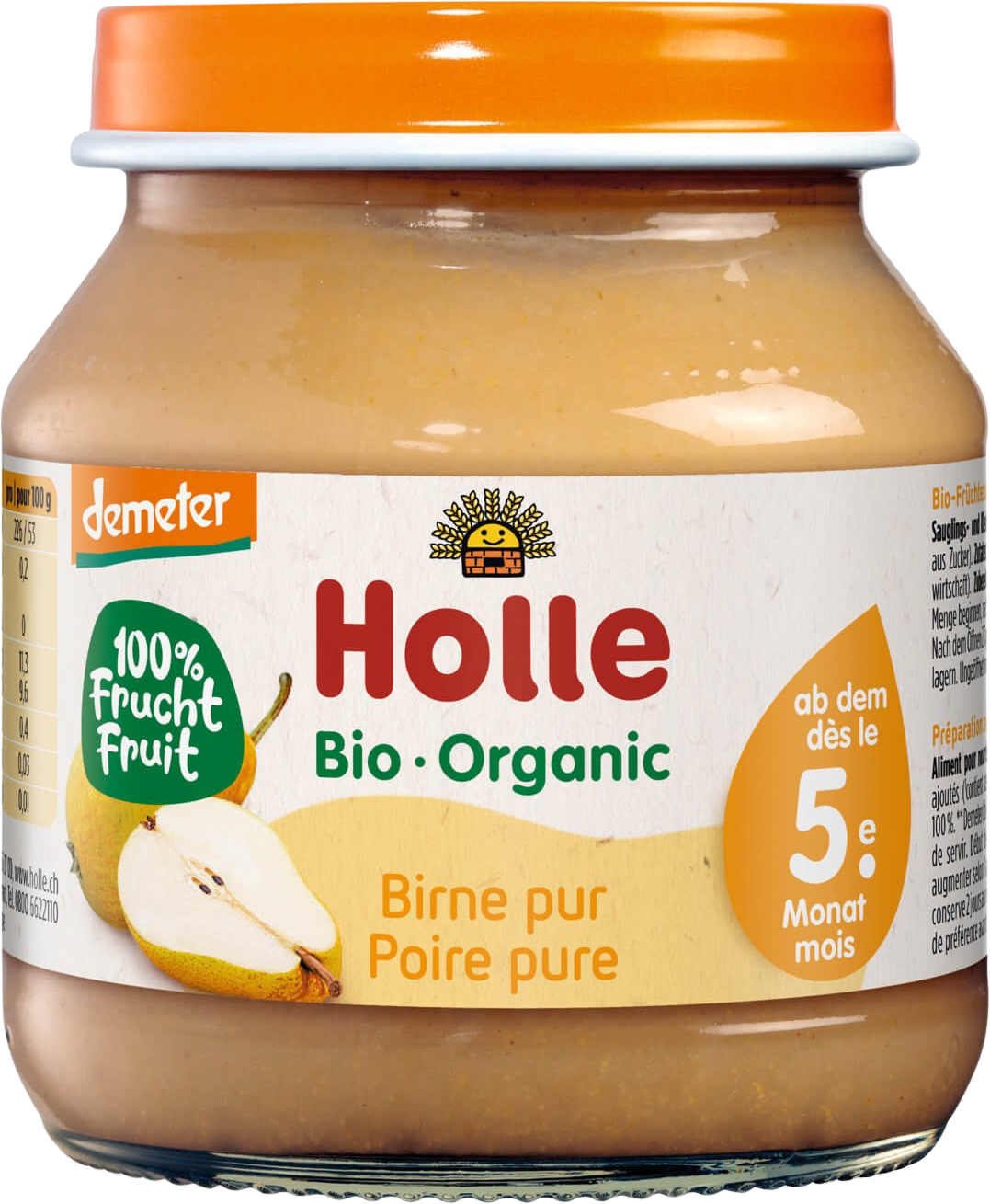 Holle bio dětská přesnídávka 100% hruška 125 g