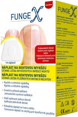FungeX náplast na nehtovou mykózu 14 ks