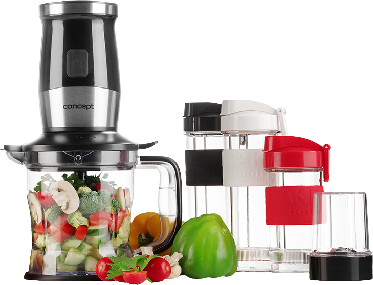 Concept Fresh&Nutri Černý smoothie mixér, chopper, mlýnek + 2 lahve 570 ml + 400 ml