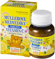 Dr.Muller Müllerove medvedíky® s príchuťou citróna a vitamínom C 45 tablet