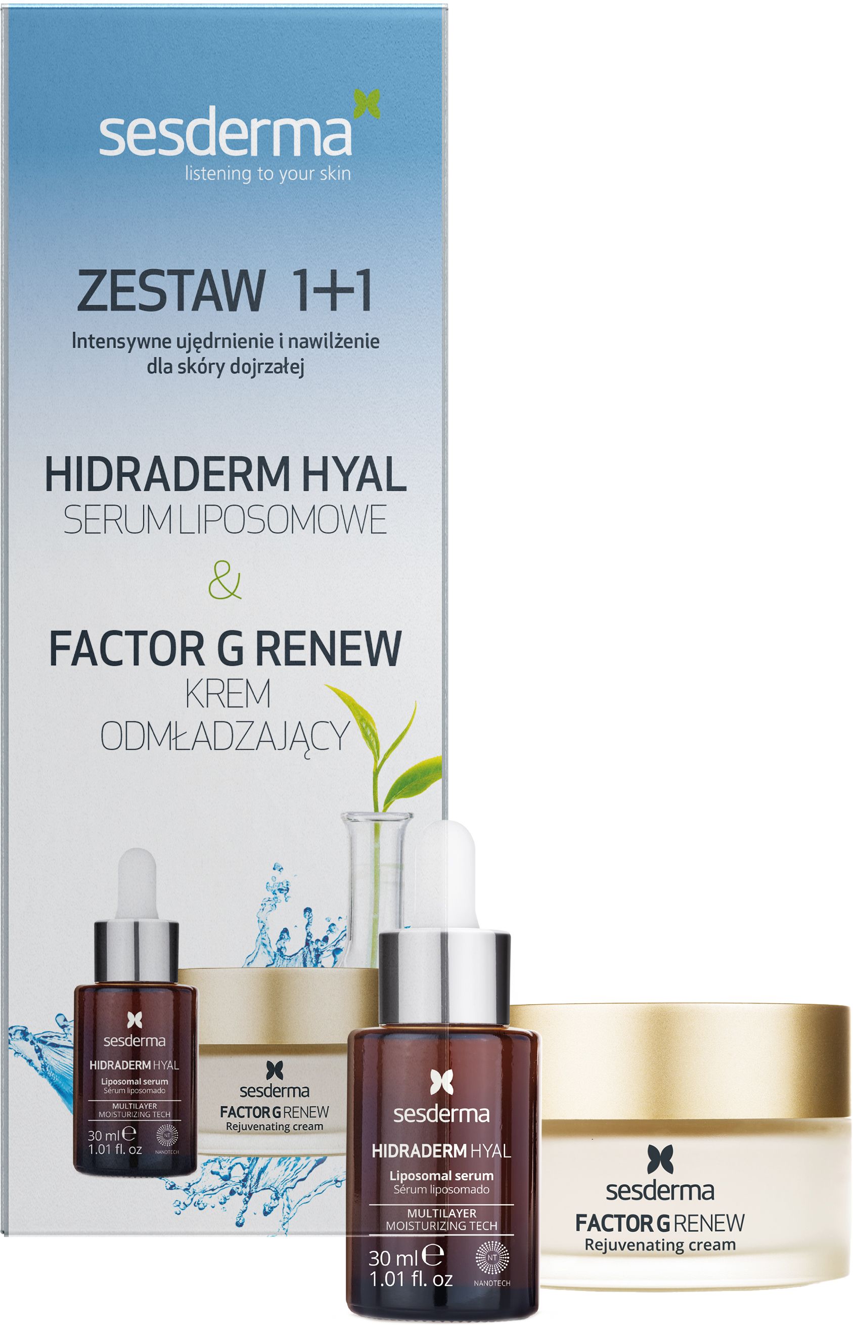 Sesderma dárková sada Hidraderm Hyal sérum + Factor G Renew krém
