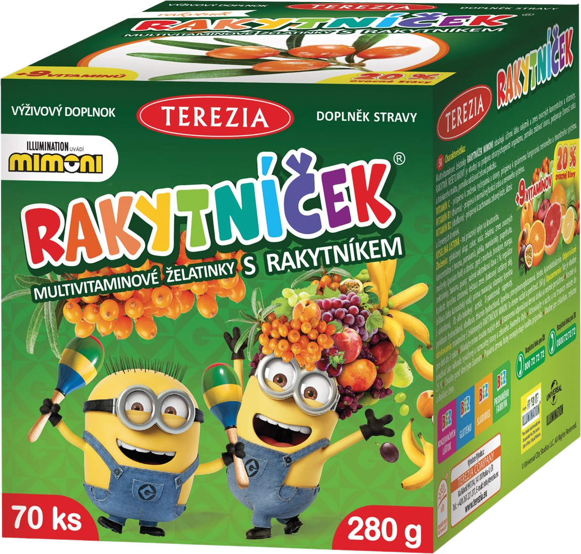 Terezia želatinky MIMONI 70 ks
