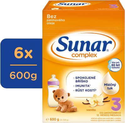 Sunar Complex 3 batolecí mléko vanilka 600 g