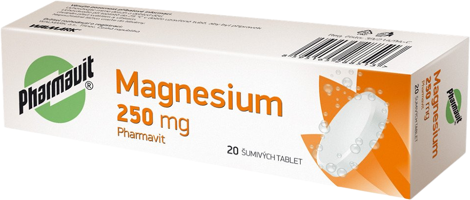 Pharmavit Magnesium 250mg 20 šumivých tablet