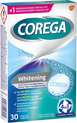 Corega Whitening Čistící tablety 30 ks