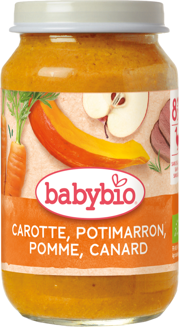 Babybio Mrkev, dýně a jablka s kachním masem 200 g