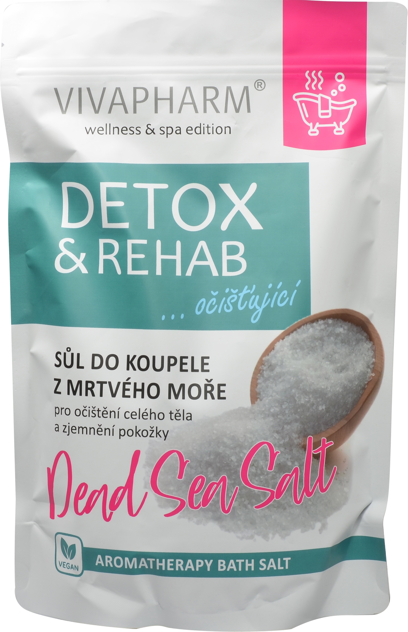 VivaPharm Sůl do koupele Detox and rehab 1000 g