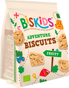 Belkorn BISkids BIO dětské celozrnné sušenky s kousky jablek bez přidaného cukru 100 g