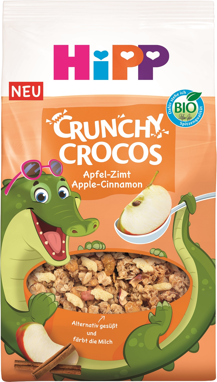 HiPP BIO křupavé KROKO müsli Jablko Skořice, od 3 let 300 g