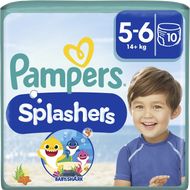 Pampers Splashers Baby Shark Plenkové kalhotky do vody vel. 5, 12-17 kg, 10 ks