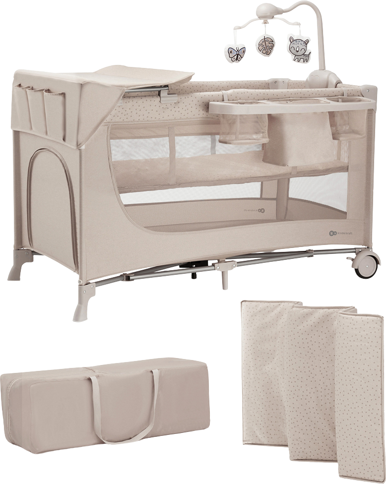 Kinderkraft Postýlka cestovní Joy 2 s doplňky Beige