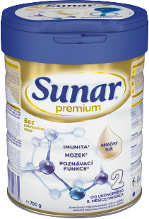Sunar Premium 2 pokračovací kojenecké mléko 700 g