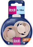 LOVI Dudlík silikonový dynamický PRIME 6-18m Nude/Blush 2 ks