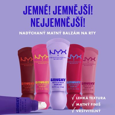 NYX Professional Makeup Matný balzám na rty Smushy 04 She's Serving, 8 ml