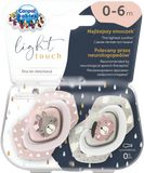 Canpol babies Set symetrických silikonových dudlíků 0-6m Bonjour Paris růžový 2 ks