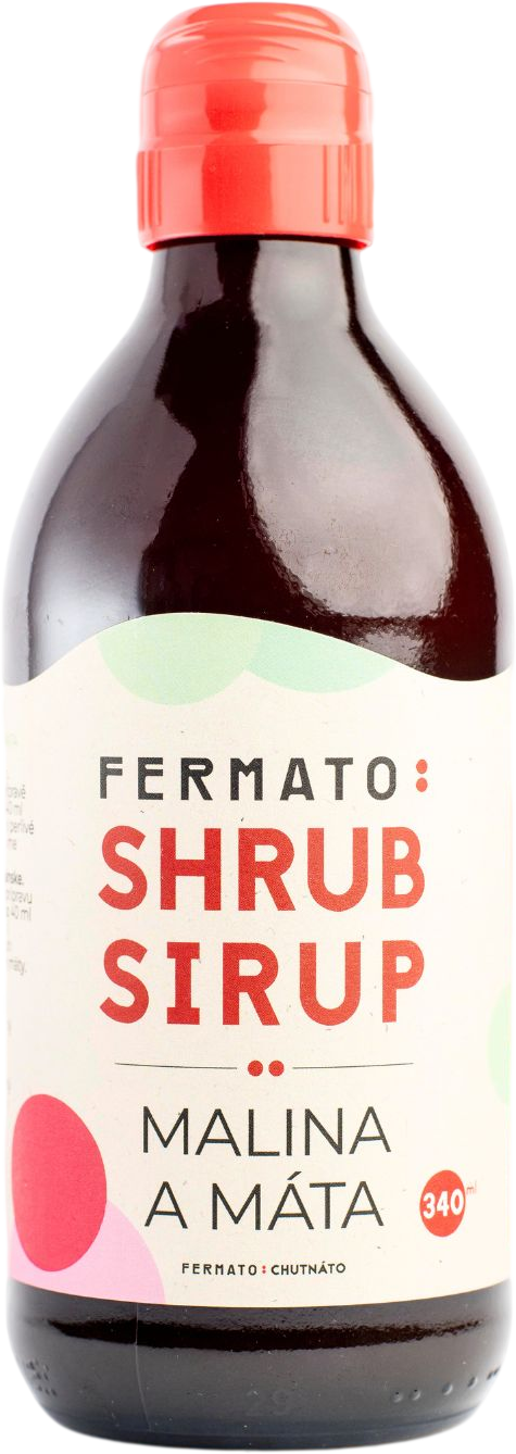 Fermato Shrub sirup - Malina a máta 340 ml