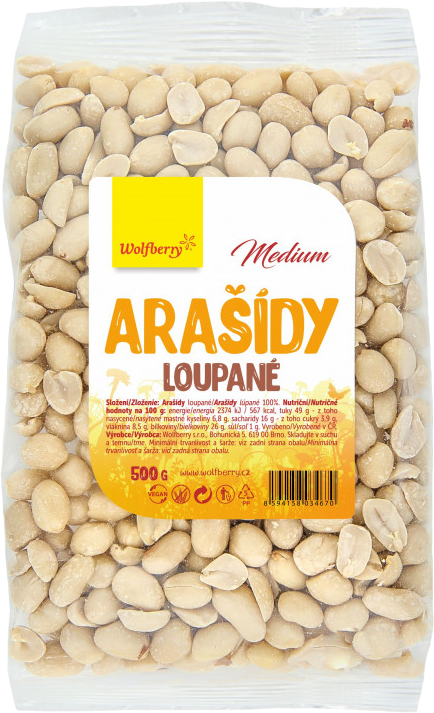 Wolfberry Medium Arašídy loupané 500 g