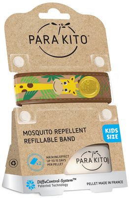 Parakito Dětský náramek proti komárům žirafa  + 2 náplně