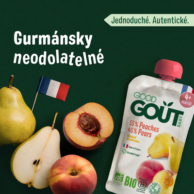 Good Goût BIO Broskev s hruškou 120 g