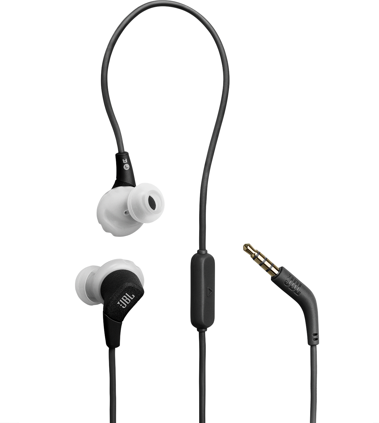 JBL Endurance Run 3 Black/Grey, drátová sportovní sluchátka