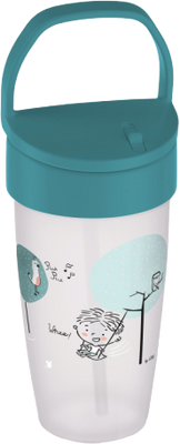 LOVI Hrníček se slámkou LOVELY ACTIVE Chlapec 350 ml