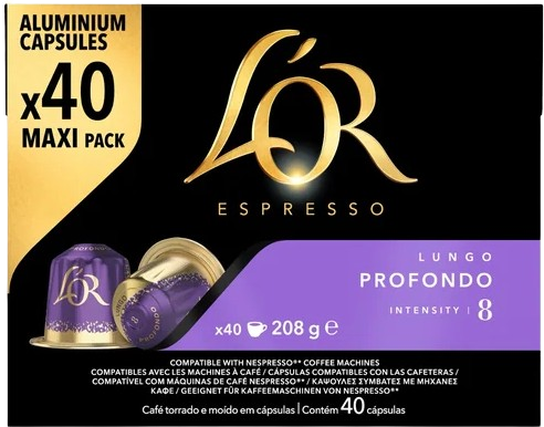 L´Or Espresso Lungo Profondo pro Nespresso®* Original kávovary 40 kapslí
