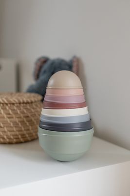 BIBS stohovací balanční věž - Pastel Rainbow