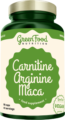GreenFood Nutrition Carnitin Arginin Maca 90 kapslí
