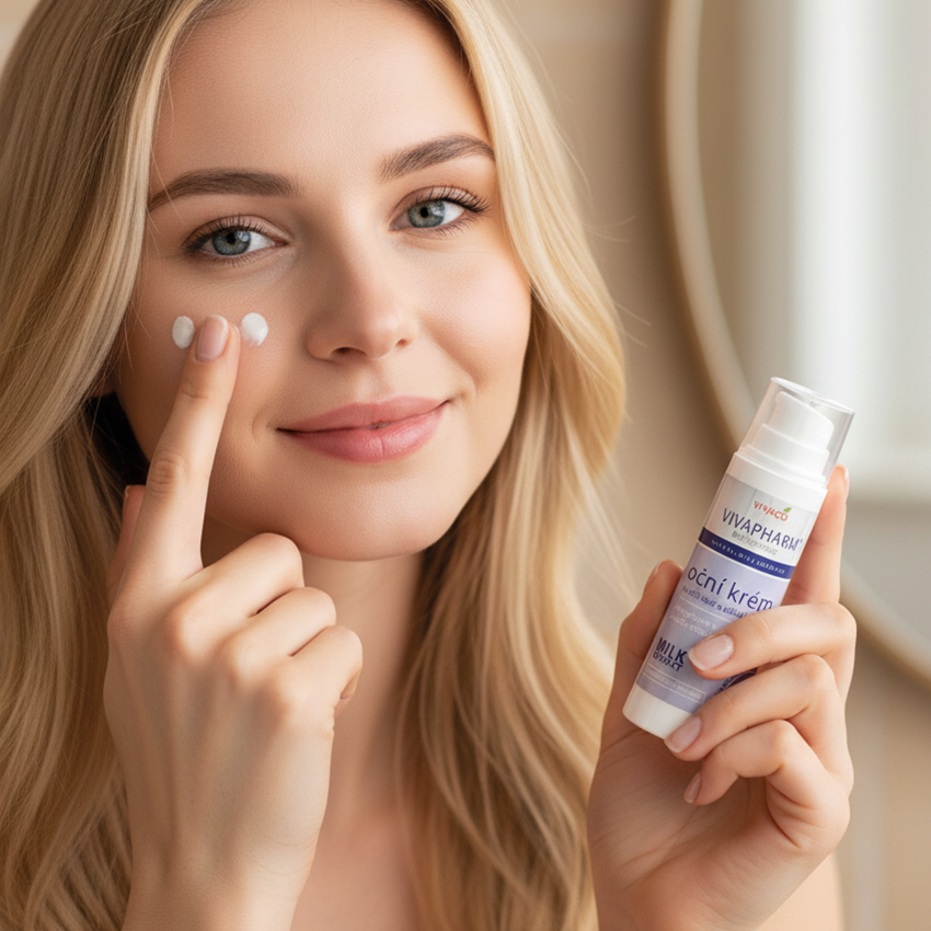 VivaPharm Krém na oční okolí s komplexem hydratačních složek z kozího mléka 50 ml