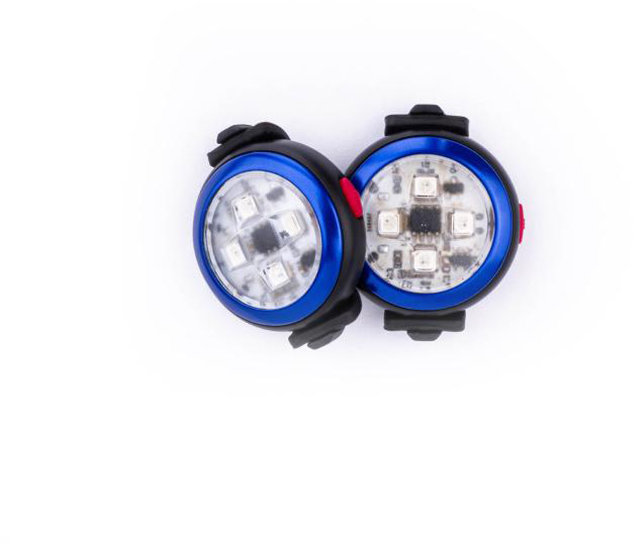 Curli Luumi LED bezpečnostní dobíjecí světýlko na obojek - blue 2 ks