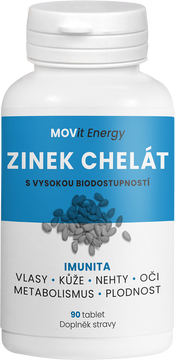 MOVit Energy Zinek Chelát 15 mg 90 tablet