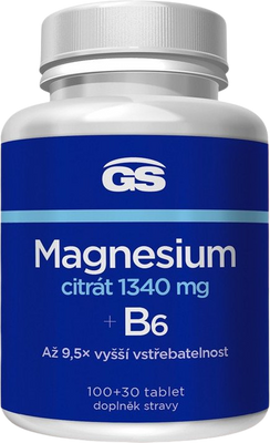 GS Magnesium citrát 1340 mg B6 130 tablet